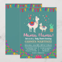 Llama Floral Baby Shower Einladung