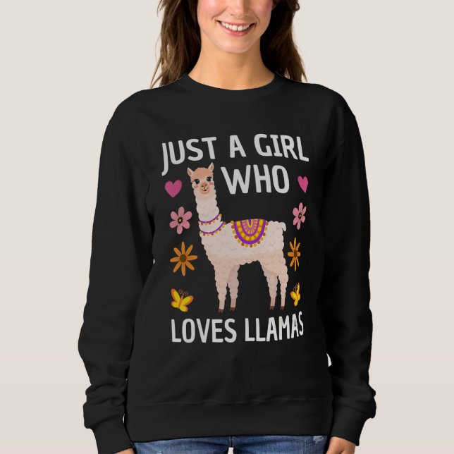 Llama For Women Girls Llama  Farm Animal Sweatshirt (Vorderseite)