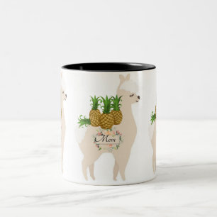 Llama Fruit Pineappa Mug Floral