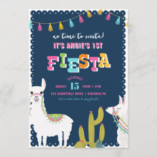 Llama Fun Fiesta Alpaca Einladung zum Geburtstag