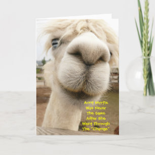 Llama Funny carte d'anniversaire