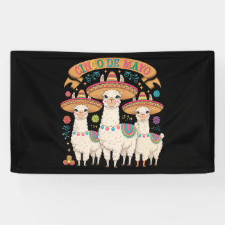 Llama Funny Cinco De Mayo Fiesta Party Banner