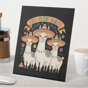 Llama Funny Cinco De Mayo Fiesta Party Sockelschild