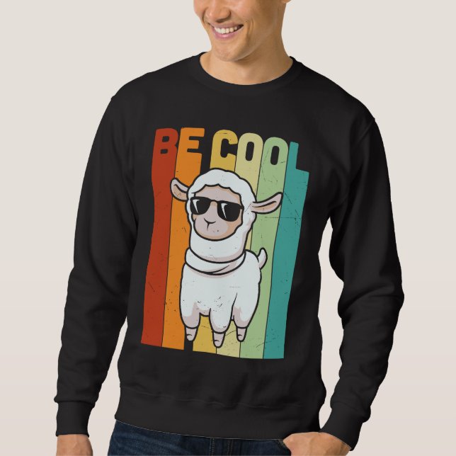 Llama  Funny Cute Retro Style Alpaca Graphic Plus  Sweatshirt (Vorderseite)