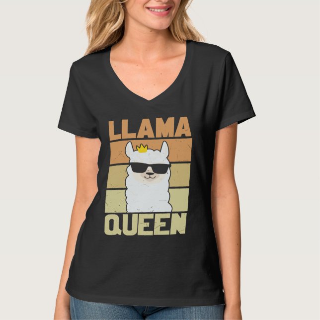 Llama  Funny Cute Retro Style Alpaca Graphic Plus  T-Shirt (Vorderseite)