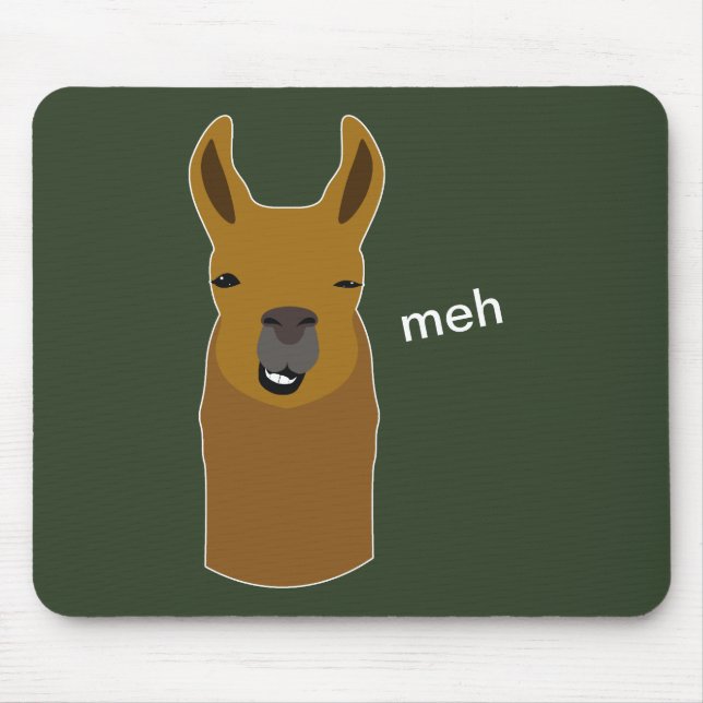 Llama Funny Face Mousepad (Vorne)