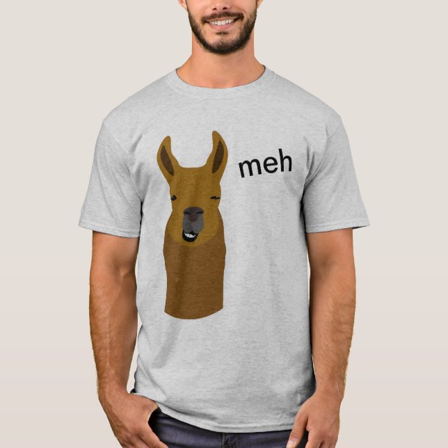 Llama Funny Face T-Shirt (Vorderseite)