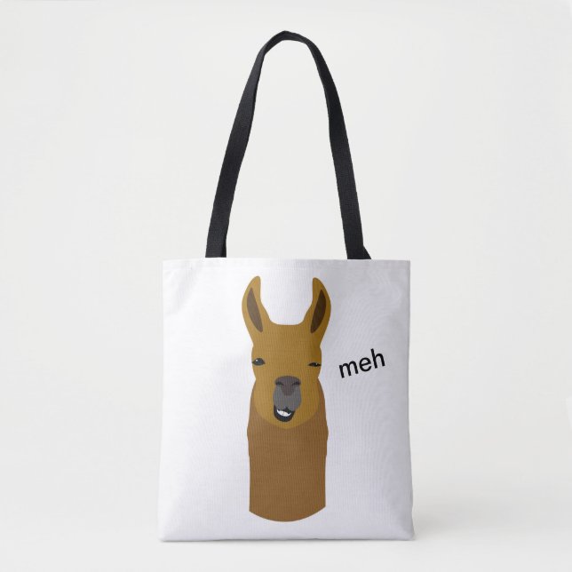 Llama Funny Face Tasche (Vorderseite)