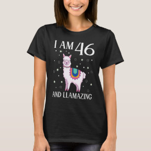 Llama Geburtstag bin ich 46 Jahre und lahm Phantas T-Shirt