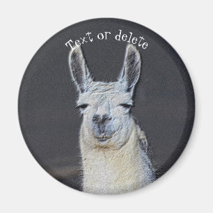 Llama-Gesicht Tierkunst Personalisiert Magnet