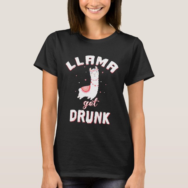 Llama Get Betrunken Bridge Junggeselinnen-Abschied T-Shirt (Vorderseite)