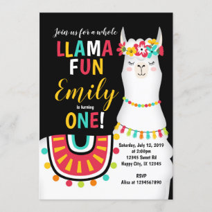 Llama Gira première invitation à l'anniversaire