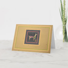 Llama Glama-rous pliée Carte de voeux pour les fêt