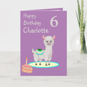 Llama Happy Birthday Age Faltenkarte Karte