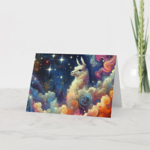 Llama in den Wolken Karte