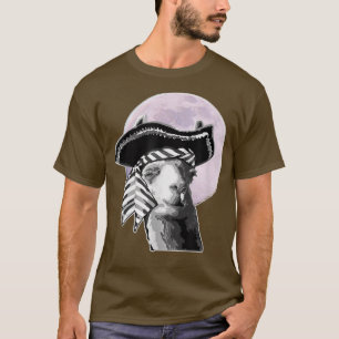 Llama in Piratenkostüm Halloween 5905 T-Shirt