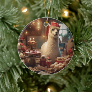 Llama Joyeux ornement de Noël, Pet Lover cadeau