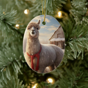 Llama Joyeux ornement de Noël, Pet Lover cadeau