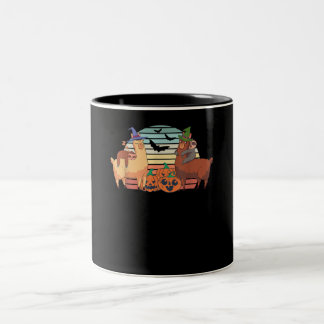 Llama | Kawaii Llama Halloween Sunset Sloth Gift Zweifarbige Tasse