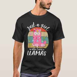 Llama Kids Girls Kleinkind Just a Girls, die Liebe T-Shirt