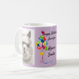 Llama lächelt Fun Coffee Tasse Tee Cup Happy Gebur