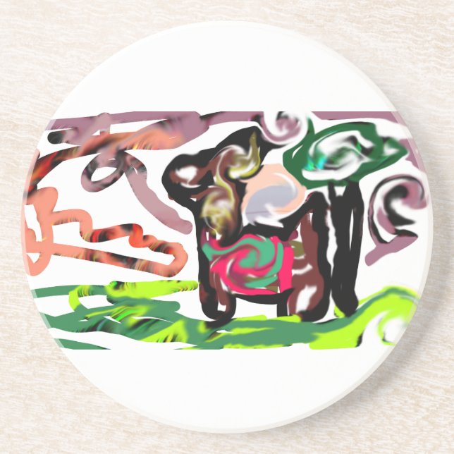 Llama Lazy Getränkeuntersetzer (Vorne)