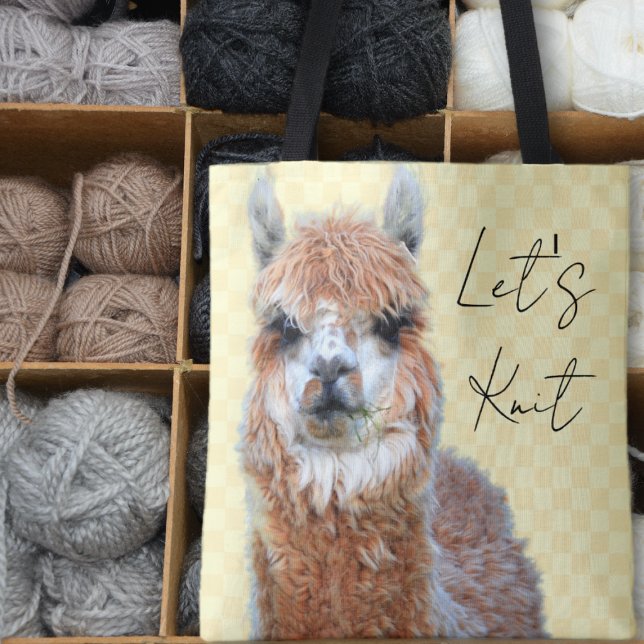 Llama Lets Knit Tasche (Von Creator hochgeladen)