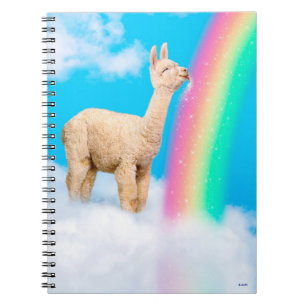 Llama Licking Rainbow Notizblock