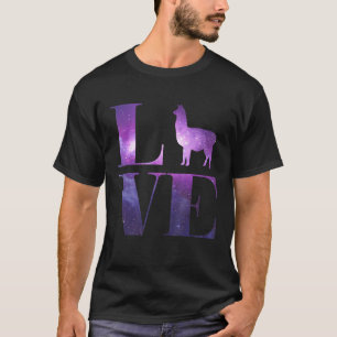 Llama Liebe Cooles Außerirdisches Design T-Shirt