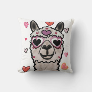 Llama Liebe Herz Valentins Kissen