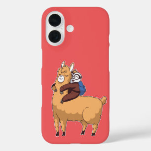 Llama Liebe Hug iPhone 16 Hülle