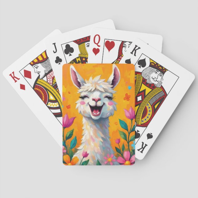 Llama-Liebe in Bloom Spielkarten (Rückseite)