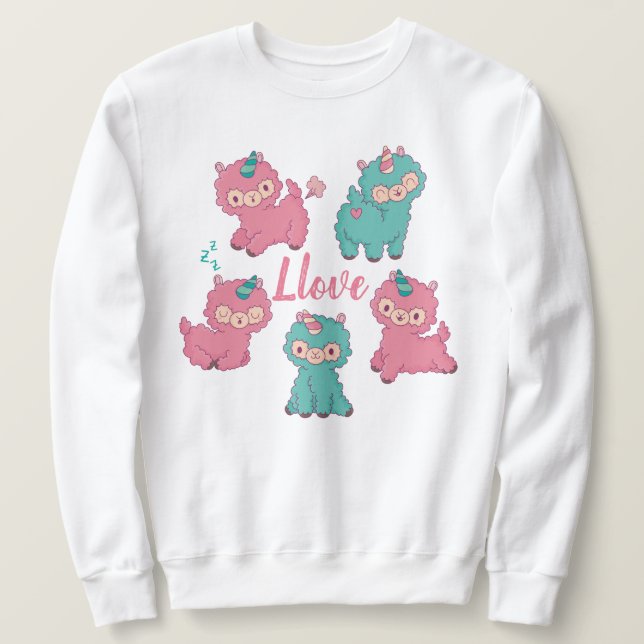 Llama-Liebe Sweatshirt (Design vorne)