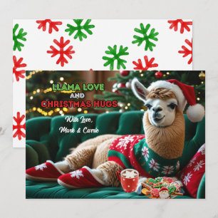 Llama Liebe Weihnachten Hugs Personalisiert