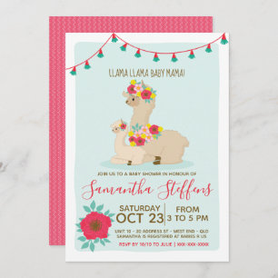Llama Llama Baby Llama Baby shower Invitation