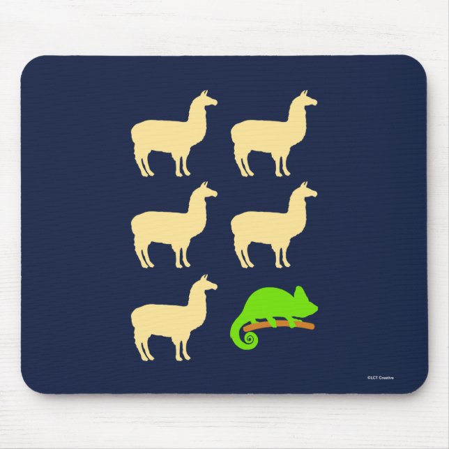 Llama Llama Llama Llama Llama Chameleon Mousepad (Vorne)