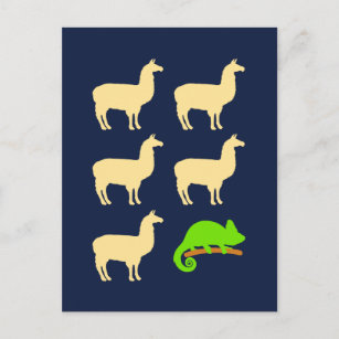 Llama Llama Llama Llama Llama Chameleon Postkarte