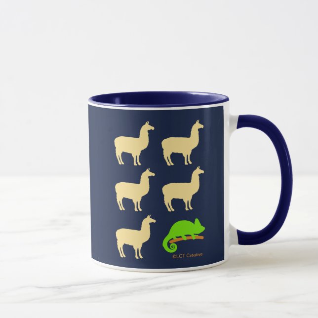 Llama Llama Llama Llama Llama Chameleon Tasse (Rechts)