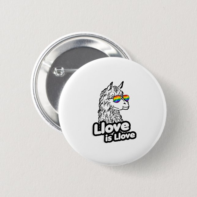 Llama: Llove is Llove Button (Vorne & Hinten)