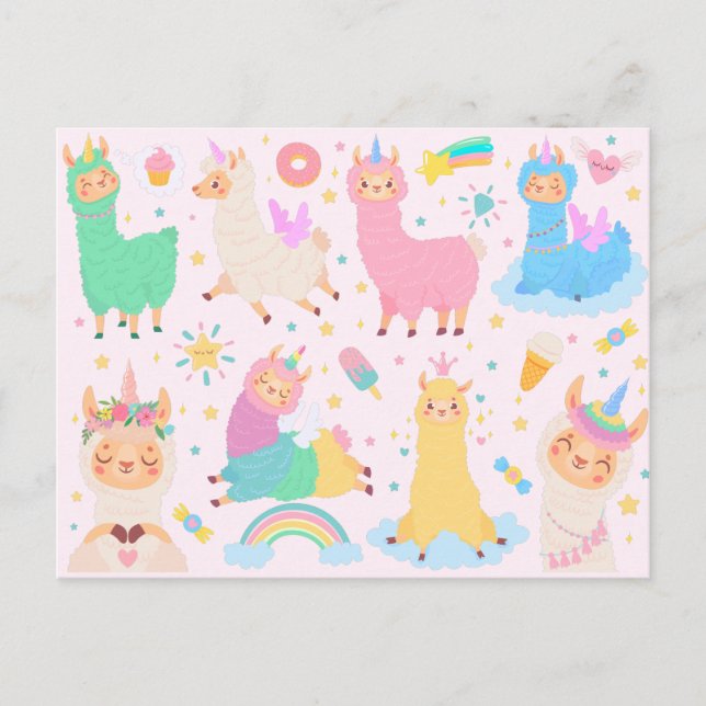 Llama Llove Postkarte (Vorderseite)