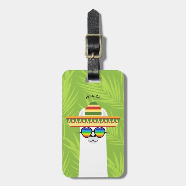 Llama Luggage Tags Gepäckanhänger (Vorderseite vertikal)