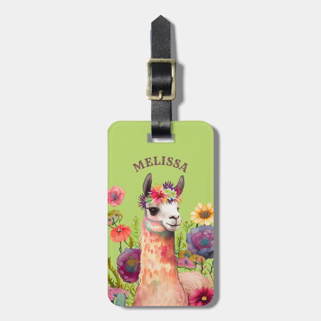 Llama Luggage Tags Gepäckanhänger (Vorderseite vertikal)