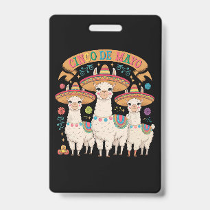 Llama Lustige Cinco De Mayo Fiesta-Party Ausweis