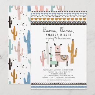 Llama Mama Baby shower Invitation