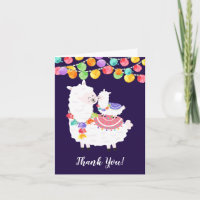 Llama Mama Baby shower Merci Note