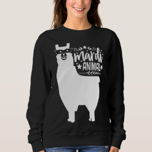 Llama Mardi Gras Mardi Funny Alpaca Carniva Sweatshirt