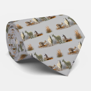 Llama Meadow Krawatte (Light Gray)