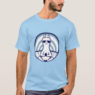 Llama Meditierende Yoga-Pose Sonnenbrille Ruhig Al T-Shirt