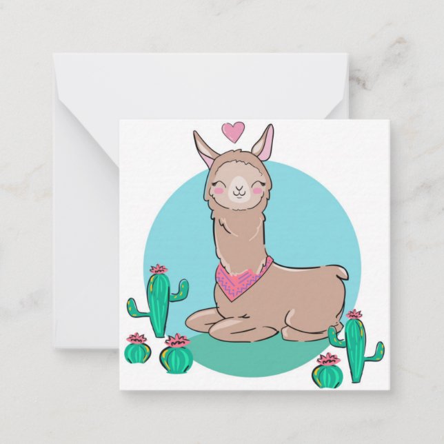 Llama Mitteilungskarte (Vorderseite)