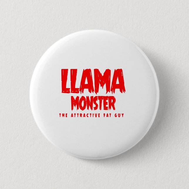 Llama Monster Red Logo Button (Vorderseite)